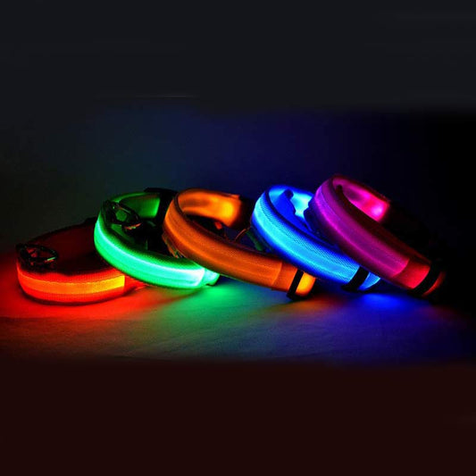 LED Dog/Cat Luminous Collar Night Safety Flashing Glow in Dark Adjustable