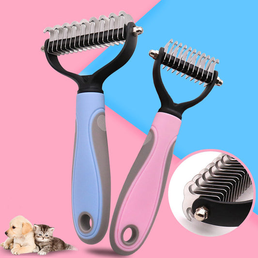 Stainless Double-sided Pet Brush Hair Removal Comb For Grooming