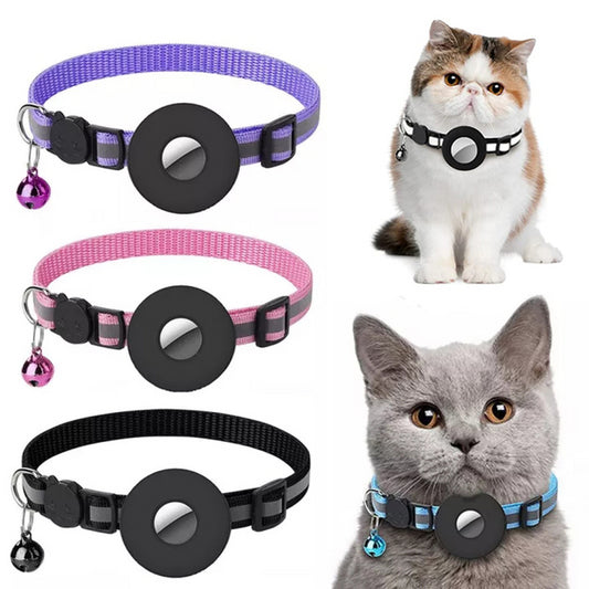 Waterproof Reflective Cat Collar With Holder Case For Airtag Protective Cover